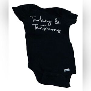Gerber Black Turkey & Tantrums Onesie  unisex baby 18m 🦃